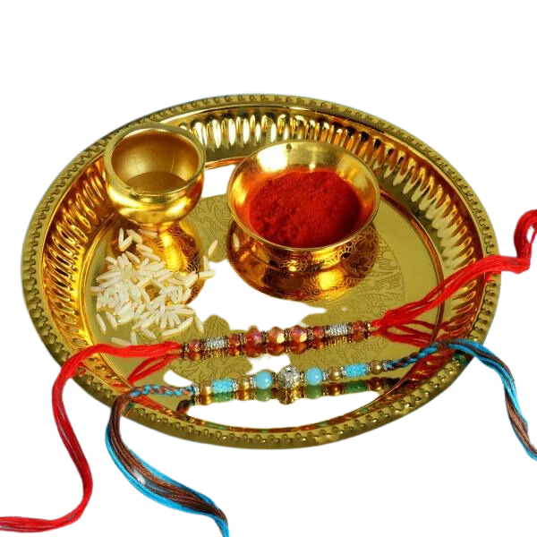 Puja thali of rakshya bandhan