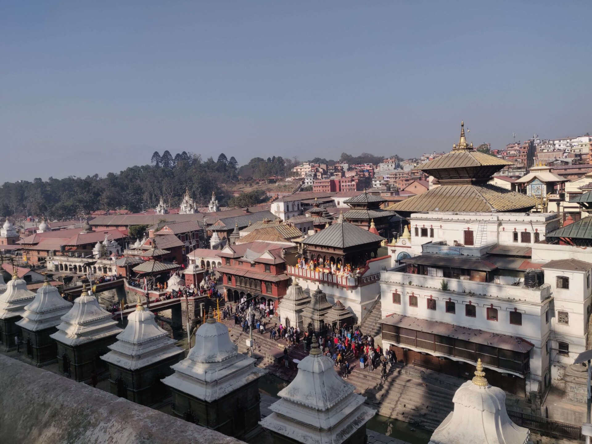Crowded people at pahsupatinath temple during festival